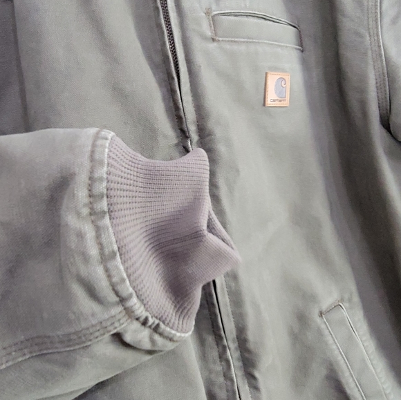 Carhartt Bankston Sienna Sandstone Fleece Lined Canvas Work Coat Size 2XL Tall - Picture 6 of 16